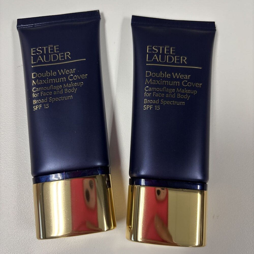 Estee Lauder Double Wear Maximum Cover Camouflage Makeup 1C1 Cool Bone X 2